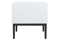 Bogart Szafki Nocne*NICOLE SZAFKA NOCNA 46 1SZ (2 szt.) - biały mat / czarny stelaż