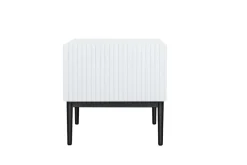 Bogart Szafki Nocne*NICOLE SZAFKA NOCNA 46 1SZ (2 szt.) - biały mat / czarny stelaż