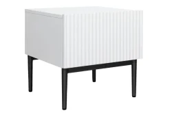 Bogart Szafki Nocne*NICOLE SZAFKA NOCNA 46 1SZ (2 szt.) - biały mat / czarny stelaż