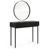 Bogart Toaletki I Konsole*NICOLE TOALETKA 100 2SZ - czarny mat / czarny stelaż + NICOLE LUSTRO 80 - czarny