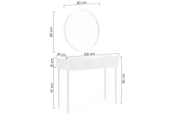 Bogart Toaletki I Konsole*NICOLE TOALETKA 100 2SZ - czarny mat / czarny stelaż + NICOLE LUSTRO 80 - czarny