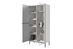 Bogart Witryny*NICOLE WITRYNA 100 2D - biały mat / czarny stelaż