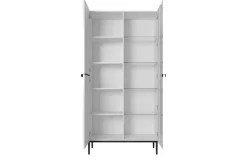 Bogart Witryny*NICOLE WITRYNA 100 2D - biały mat / czarny stelaż