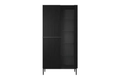 Bogart Witryny*NICOLE WITRYNA 100 2D - czarny mat / czarny stelaż