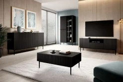 Bogart Witryny*NICOLE WITRYNA 100 2D - czarny mat / czarny stelaż