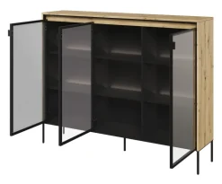 Lenart Szafki I Regały Do Biura|Witryny Do Jadalni*Niska szklana witryna Trend TR-08 dąb artisan