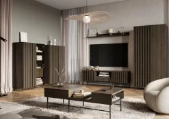 Lenart Szafki I Regały Do Salonu|Witryny Do Salonu*Niska witryna z lamelami Piemonte PE-06