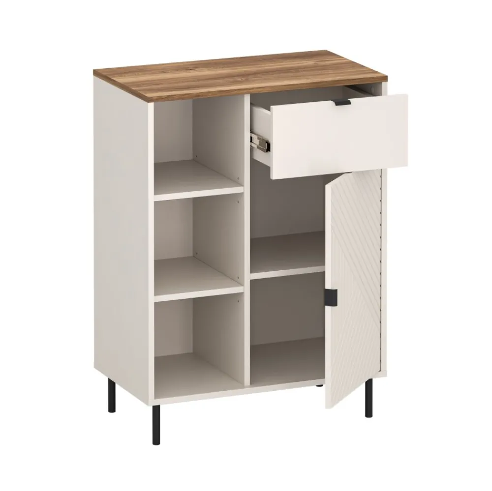 Mebelbos Komody Do Biura|Komody Do Przedpokoju*Niski regał kaszmir / dąb castello EO-19