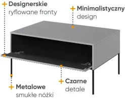 Lenart Ławy I Stoliki Do Salonu|Stoliki Kawowe I Ławy*Niski stolik loftowy Trend TR-09 szary