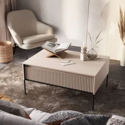 Lenart Ławy I Stoliki Do Salonu|Stoliki Kawowe I Ławy*Niski stolik loftowy Trend TR-09 beż piaskowy