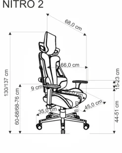 Halmar Fotele*NITRO 2 fotel gabinetowy tkanina, popielaty / czarny (1p=1szt)1 sztuka