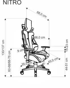 Halmar Fotele*NITRO fotel gabinetowy eco skóra / tkanina, czarny / czerwony (1p=1szt)1 sztuka