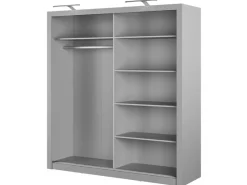 Lenart Szafy Do Przedpokoju|Szafy Do Pokoju Młodzieżowego*Nowoczesna szafa z lustrami Idea ID-16S szara