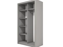 Lenart Szafy Do Przedpokoju|Szafy Do Pokoju Młodzieżowego*Nowoczesna wąska szafa z lustrem ID-18 S szara