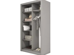 Lenart Szafy Do Przedpokoju|Szafy Do Pokoju Młodzieżowego*Nowoczesna wąska szafa z lustrem ID-18 S szara