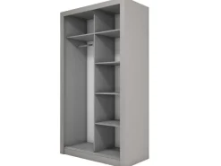 Lenart Szafy Do Przedpokoju|Szafy Do Pokoju Młodzieżowego*Nowoczesna wąska szafa z lustrem ID-18 S szara