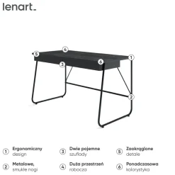 Lenart Biurka Do Biura|Biurka Do Pokoju Młodzieżowego*Nowoczesne biurko z szufladami MATCH MB-01