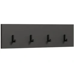 Mebelbos Wieszaki Do Przedpokoju|Wieszaki*Nowoczesny wieszak ścienny z 4 czarnymi hakami Estaban