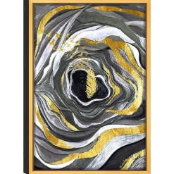 ArteHome Obrazy*Obraz 90/60cm Golden Agate w eleganckiej złotej ramie