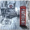 ArteHome Obrazy*Obraz 100/100cm Londyn ręcznie malowany na aluminium