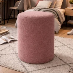 Dzieci Hauss Pufy Do Przedpokoju|Pufy Do Pokoju Młodzieżowego*Okragła pufa baranek boucle różowa Roller Baloo 2071