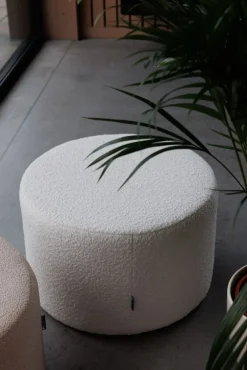 Dzieci Hauss Pufy Do Przedpokoju|Pufy Do Pokoju Młodzieżowego*Okragła pufa boucle biała Roller XL Baloo 2073