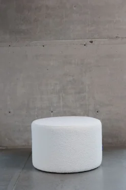 Dzieci Hauss Pufy Do Przedpokoju|Pufy Do Pokoju Młodzieżowego*Okragła pufa boucle biała Roller XL Baloo 2073