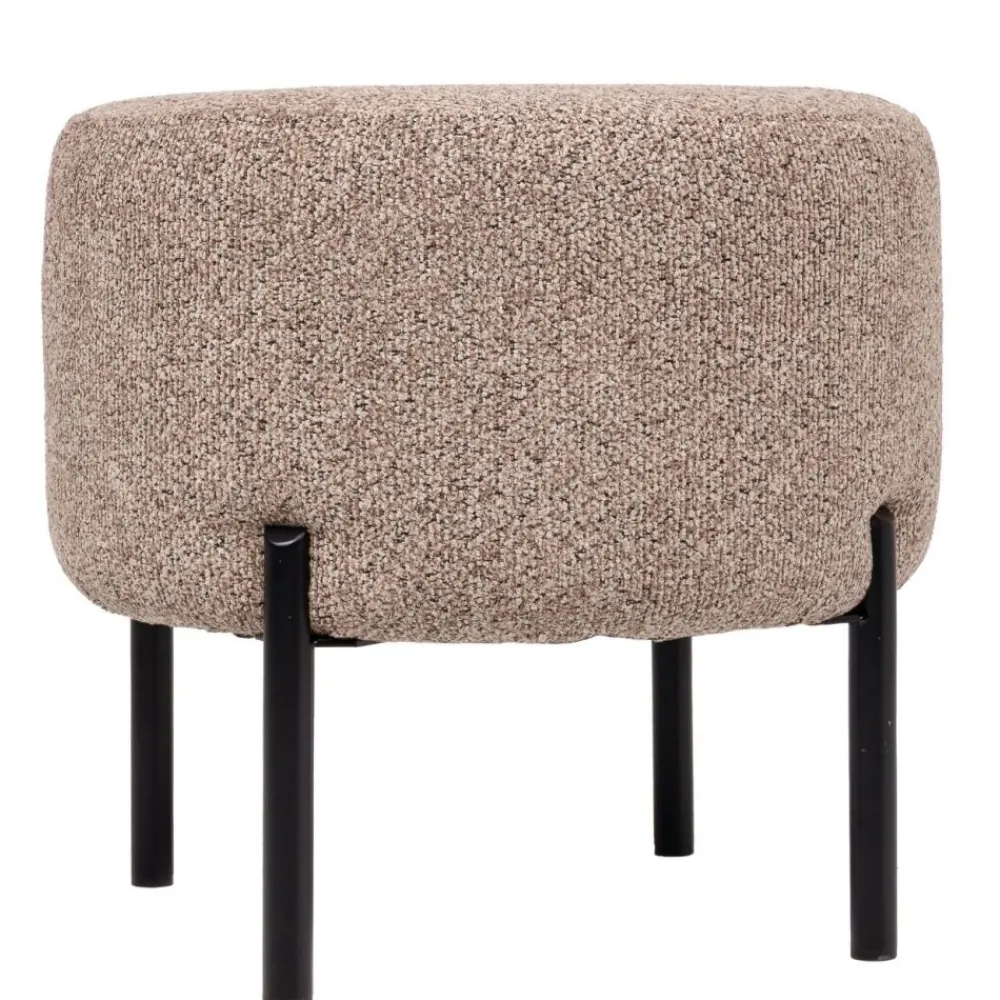 Hauss Pufy Do Przedpokoju|Pufy Do Pokoju Młodzieżowego*Okrągła pufa do toaletki brązowa Delice I Sole 27