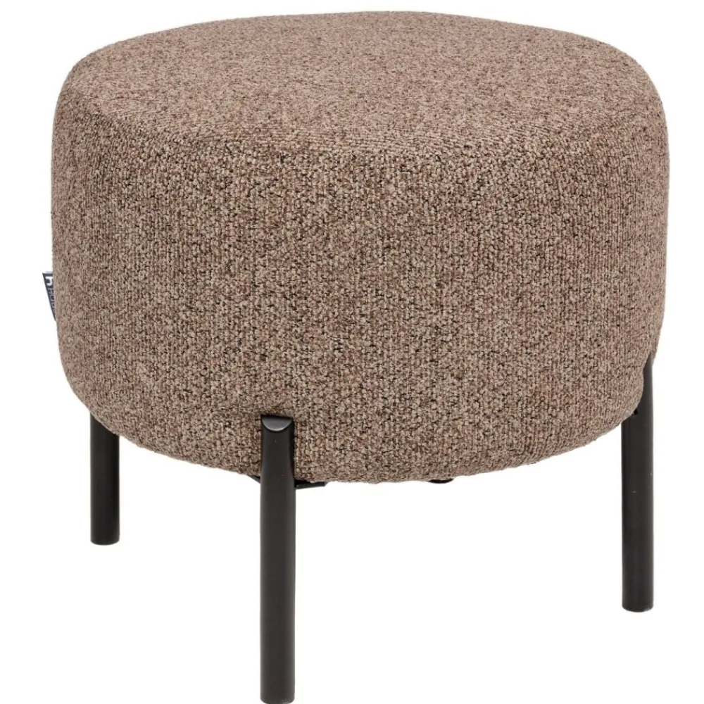 Hauss Pufy Do Przedpokoju|Pufy Do Pokoju Młodzieżowego*Okrągła pufa do toaletki brązowa Delice I Sole 27