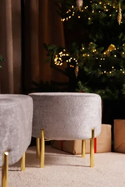 Hauss Pufy Do Przedpokoju|Pufy Do Pokoju Młodzieżowego*Okrągła pufa do toaletki Delice I