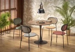 Halmar Stoły*OLMO stół okrągły, orzech / czarny (3p=1szt)1 sztuka