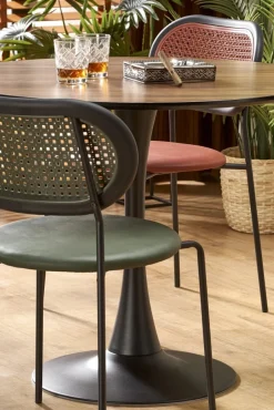 Halmar Stoły*OLMO stół okrągły, orzech / czarny (3p=1szt)1 sztuka