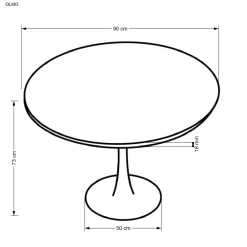 Halmar Stoły*OLMO stół okrągły, orzech / czarny (3p=1szt)1 sztuka
