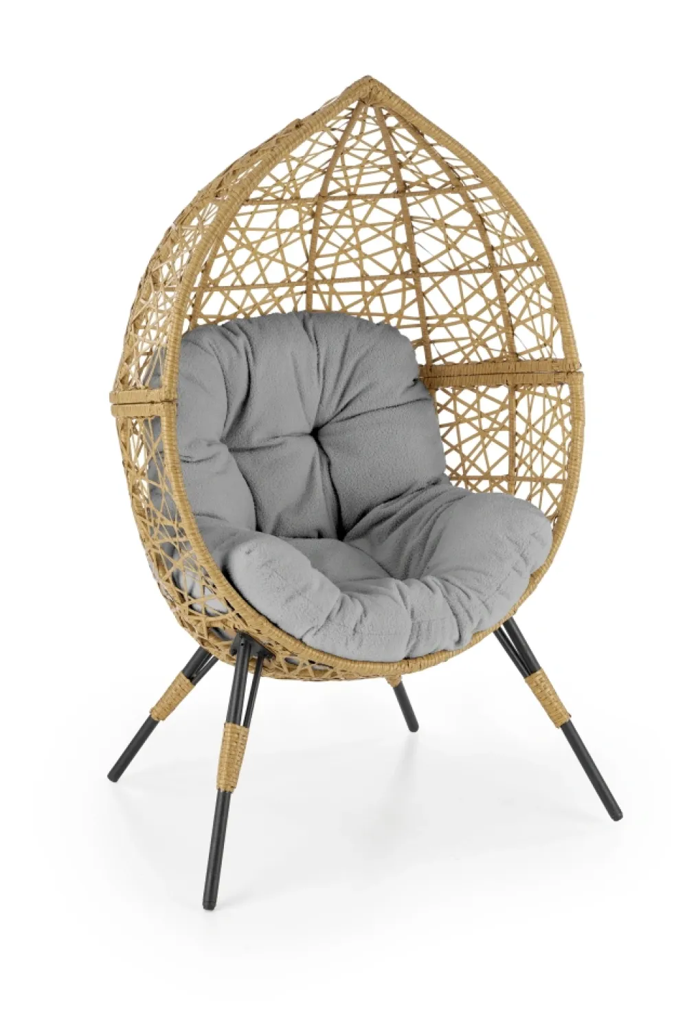 Halmar Meble Ogrodowe*OSKAR fotel ogrodowy, naturalny / jasny popiel (1p=2szt)1 sztuka