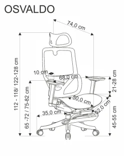 Halmar Fotele*OSVALDO fotel gabinetowy czarny1 sztuka