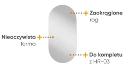 Lenart Lustra|Biurka Do Pokoju Młodzieżowego*Owalne lustro naścienne Harmony HR-04