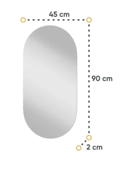 Lenart Lustra|Biurka Do Pokoju Młodzieżowego*Owalne lustro naścienne Harmony HR-04