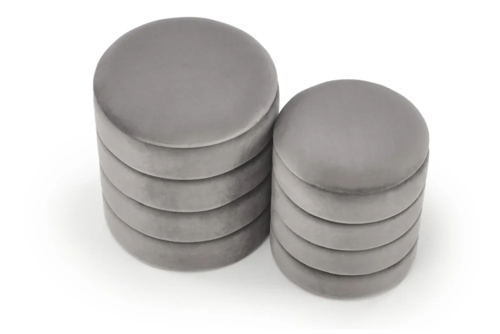 Halmar Fotele*PACHO zestaw 2 puf, popielaty (1p=1set)1 sztuka