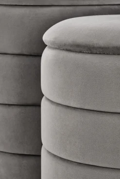 Halmar Fotele*PACHO zestaw 2 puf, popielaty (1p=1set)1 sztuka