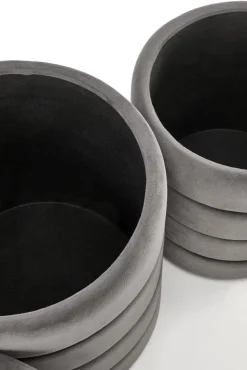 Halmar Fotele*PACHO zestaw 2 puf, popielaty (1p=1set)1 sztuka