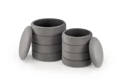 Halmar Fotele*PACHO zestaw 2 puf, popielaty (1p=1set)1 sztuka