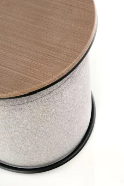 Halmar Pufy Do Salonu|Ławy I Stoliki Do Salonu*PAMPA, ława z pufami, blat: orzech, nogi: czarny, pufa: popielaty (1p=1szt)1 sztuka