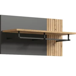 Mebelbos Wieszaki Do Przedpokoju|Wieszaki*Panel wieszakowy Esteban 80 cm – nowoczesny panel z metalowym profilem i półką