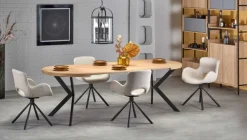 Halmar Stoły*PERONI stół rozkładany dąb złoty - czarny (2p=1szt)1 sztuka