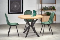 Halmar Stoły*PERONI stół rozkładany dąb złoty - czarny (2p=1szt)1 sztuka