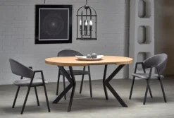 Halmar Stoły*PERONI stół rozkładany dąb złoty - czarny (2p=1szt)1 sztuka