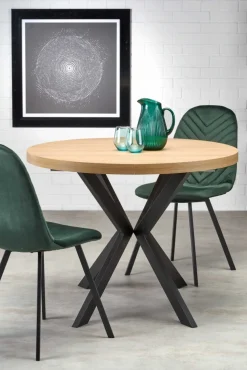 Halmar Stoły*PERONI stół rozkładany dąb złoty - czarny (2p=1szt)1 sztuka