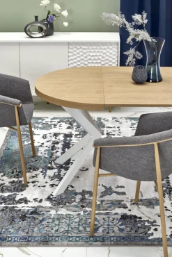 Halmar Stoły*PERONI stół rozkładany dąb złoty - biały (2p=1szt)1 sztuka