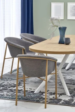 Halmar Stoły*PERONI stół rozkładany dąb złoty - biały (2p=1szt)1 sztuka