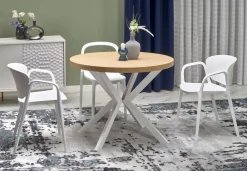 Halmar Stoły*PERONI stół rozkładany dąb złoty - biały (2p=1szt)1 sztuka